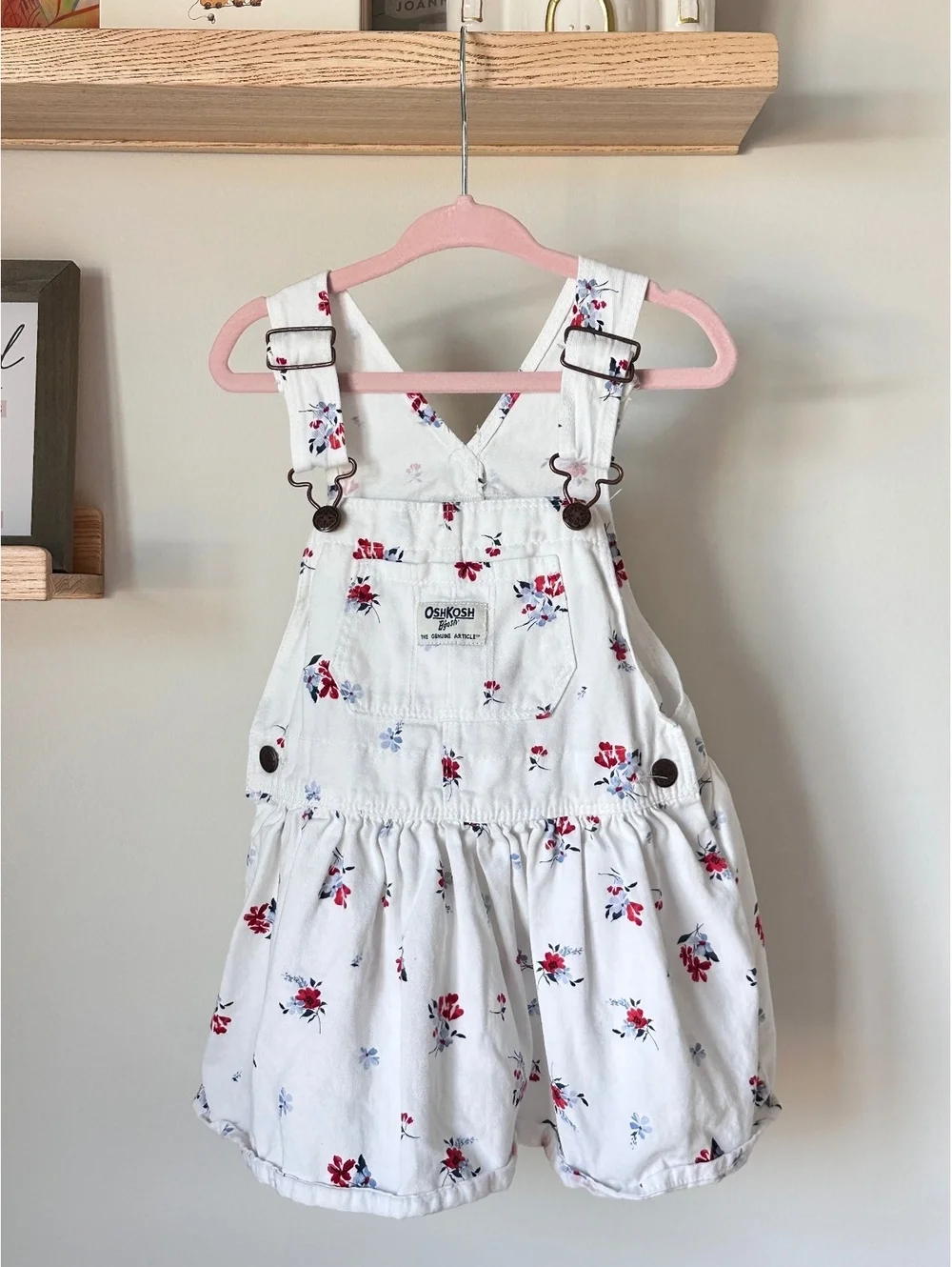 OshKosh B’gosh White Floral Skirtall Sz 24m